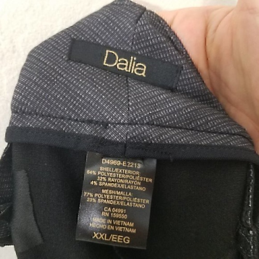 NWT Dalia Built-in Tummy Control Mid Rise Pull-on Gray Stretch Pants Size XXL - Picture 11 of 11